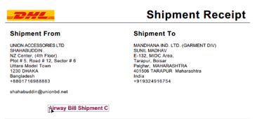 dhl tracking number