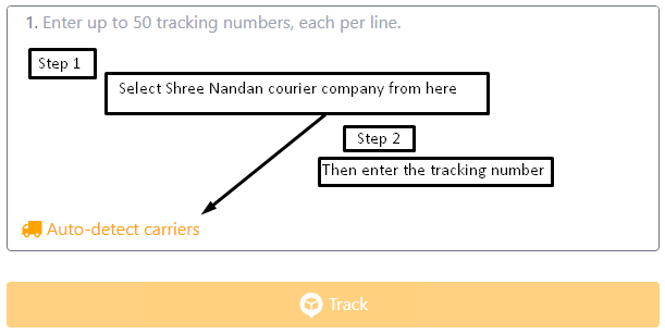 Shree Nandan tracking steps you must follow