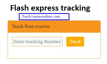 flash express tracking online by the tracking number. 